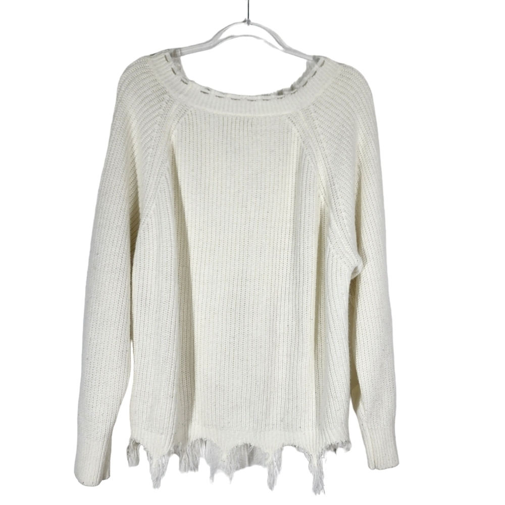 Full Circle Trends Cable Knit Shreaded Sweater - image 4